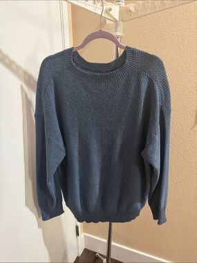 SHEIN Slate Blue Women’s Crewneck Sweater